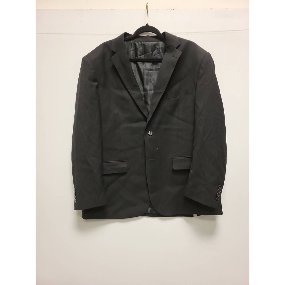 Lorenzo Bruno Italy Design Super 150s‎ Black Blazer Jacket Mens Size 44R